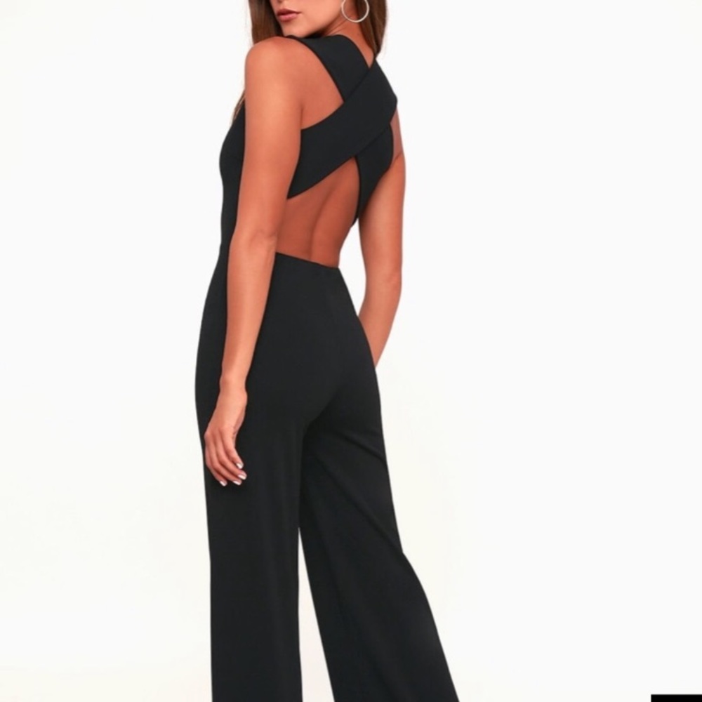 Lulu's Black Sleeveless Jumpsuit